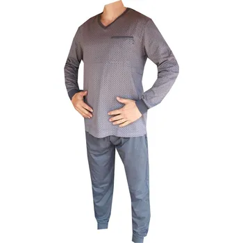Pánské pyžamo xcena Pyžamo s náplety bavlněné Velikost: XXXXL