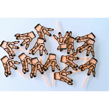 Dortová svíčka THING - seriálový mini zápichy na cupcake - WEDNESDAY - 15 ks