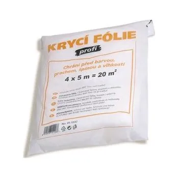 Zakrývací fólie na malování Zakrývací mikrotenová fólie 4 x 5 m, síla 12 my - PROFI