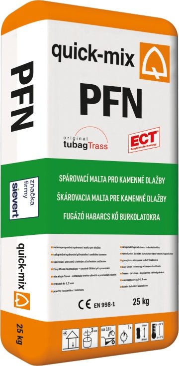 PFN - spárovací hmota na kamennou dlažbu, 25kg Odstín: šedá