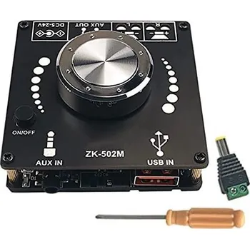 Hi-Fi komponenty Bluetooth přijímač a zesilovač 2x50W, modul ZK-502M