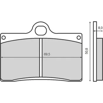 Brzdová destička BRENTA brzdové destičky KH095 (organické) BREMBO, přední (BRENTA brzdové destičky KH095 (organické) BREMBO, přední)