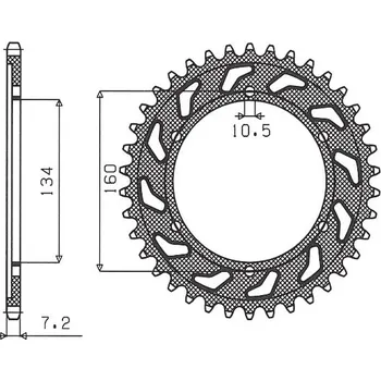 Řetězová sada pro motocykl SUNSTAR rozeta 4405 42 HONDA CBR 600RR 03-06 (PC37) (JTR1307.42) (řetěz 525) (440542JT) (SUNSTAR rozeta 4405 42 HONDA CBR 600RR 03-06 (PC37) (JTR1307.42) (řetěz 525) (440542JT))