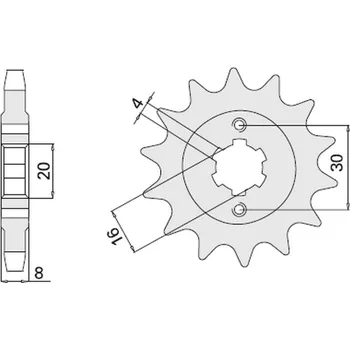 Řetězová sada pro motocykl CHT řetězové kolo přední 718 13 HUSQVARNA 125 89-94 (JTF718.13) (718-13) (CHT řetězové kolo přední 718 13 HUSQVARNA 125 89-94 (JTF718.13) (718-13))