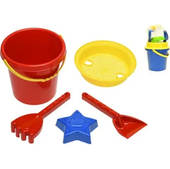 Hra na zahradu Sada na písek, kýblík s příslušenstvím v síťce, 17cm