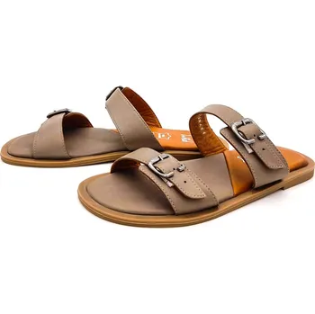 Dámské pantofle Dámské kožené pantofle 066-1604 béžová WILD Barva: béžová, Velikost: 39