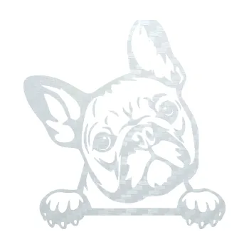 Polep vozidla SAMOLEPKA Pes 184 pravá francouzský buldoček (51 - 3D karbon bílý) NA AUTO, NÁLEPKA, FÓLIE, POLEP, TUNING, VLASTNÍ TEXT, TISK, AUTOSAMOLEPKY.cz, POLEPY, OBRÁZEK, LOGO, SAMOLEPKY