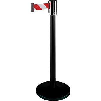 Plotový sloupek Zahrazovací sloupek 2,3 m, černá – bílá / červená, PROFI