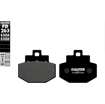 Brzdová destička GALFER brzdové destičky KH321 polokovové skútr (GALFER brzdové destičky KH321 polokovové skútr)