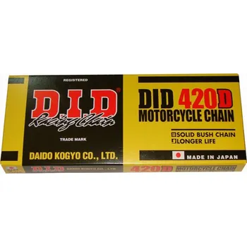 Řetězová sada pro motocykl DID hnací řetěz 420D-118 (118 článků) bez O-kroužků, rozpojený + spojka (DID hnací řetěz 420D-118 (118 článků) bez O-kroužků, rozpojený + spojka)