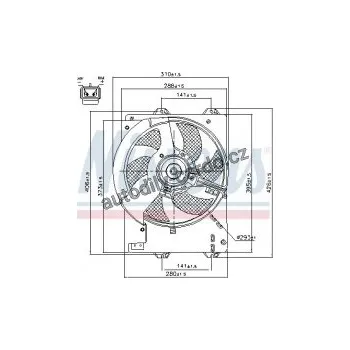 Motor automobilu Ventilátor chladiče NISSENS 85444