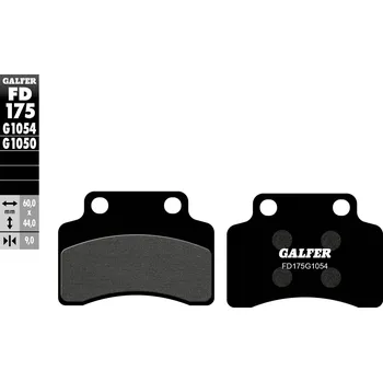 Brzdová destička GALFER brzdové destičky KH235 polokovové (GALFER brzdové destičky KH235 polokovové)