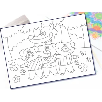 Radost v písku Šablona na pískování tři čuníci Varianta: A5 (148 x 210 mm)