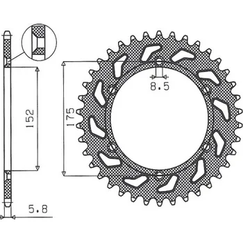 Řetězová sada pro motocykl SUNSTAR rozeta 856 50 YAMAHA YZ YZF 88-98 (JTR853.50) (řetěz 520) (85650JT) (SUNSTAR rozeta 856 50 YAMAHA YZ YZF 88-98 (JTR853.50) (řetěz 520) (85650JT))
