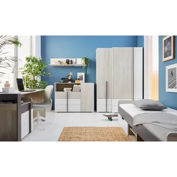 Dětský pokoj Dětský pokoj Mateo III - dub/bílá/šedá