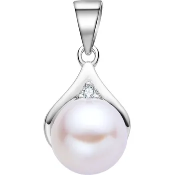 Přívěsek NUBIS® Stříbrný přívěšek s perličkou a zirkony - NB-4359