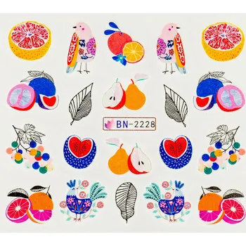 Lak na nehty BIO NAILS Vodolepka BN-2228 ptáčci a ovoce