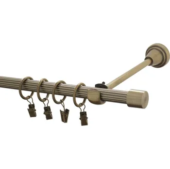 Garnýž Garnýž kovová 220 cm rýhovaná jednořadá 16 Válec mosaz