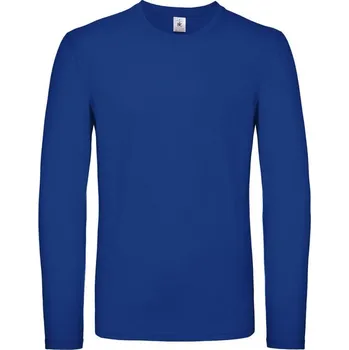 Pánské tričko Triko s dlouhým rukávem B&C LSL - modré, M