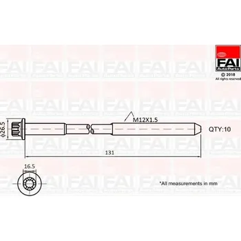 Auto-moto Sada šroubů hlavy válce FAI AutoParts B896