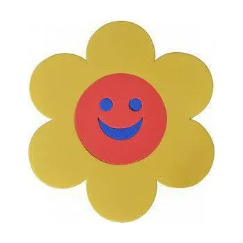 Matuška Dena Plavecká deska Kytka 420 x 420 x 38 mm Žlutá kombinace