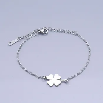 Náramek Nerezový náramek, se zapínáním, ČTYŘLÍSTEK 2, cca 17 cm, 1ks