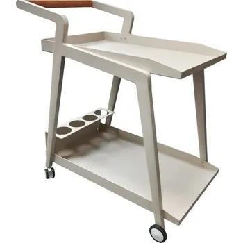 Servírovací stolek Zahradní servírovací vozík HIGOLD Nofi béžový