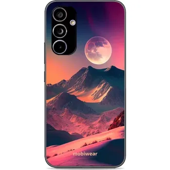 Pouzdro na mobilní telefon Lesklý kryt Mobiwear Glossy - Samsung Galaxy A54 5G - G008G Pahorky s měsícem (Prémiové lesklé pouzdro, obal, kryt Mobiwear Glossy na mobil Samsung Galaxy A54 5G - G008G Pahorky s měsícem, materiál Plast + TPU silikon - krytí po všech stranách,)