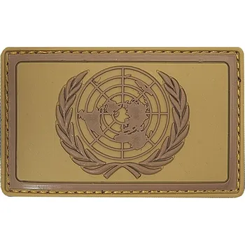 Nášivka 101. INC Nášivka Organizace spojených národů OSN United Nations UNPROFOR UN 3D PVC Brown Velcro hnědá