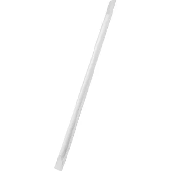 Jednorázové nádobí Slámka papírová JUMBO bílá 25cm, O 8 mm hygienicky balená [100 ks]
