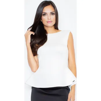 Dámská halenka Blouse M352 Ecru XL Barva: Smetanová, Velikost: XL