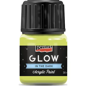 Speciální výtvarná barva Pentart akrylové barvy svítící ve tmě 30 ml Barva: světle zelená