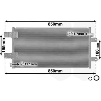 Klimatizace automobilu Kondenzátor, klimatizace VAN WEZEL 43005443