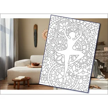 Radost v písku Šablona na pískování baletka v mandale Varianta: A4 (210 × 297 mm)