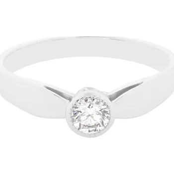 Prsten Zásnubní prsten z bílého zlata s diamantem 13ZP2100870B