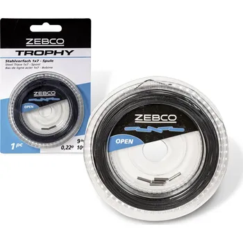 ZEBCO ocelové lanko TROPHY STEEL TRACE 1X7 - SPOOL 10M Velikost: 0,24 mm / 12 kg