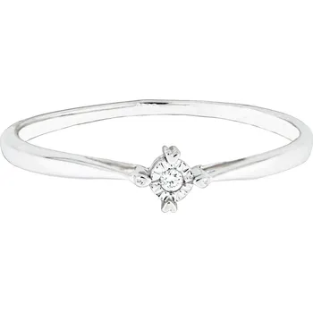 Prsten Zásnubní prsten z bílého zlata s diamantem R900X