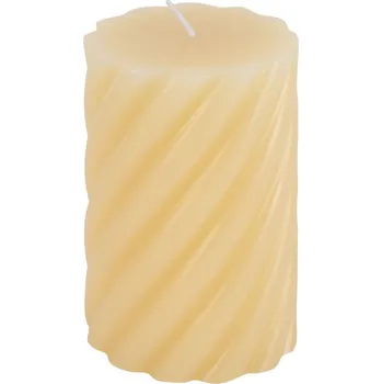 Svíčka Svíčka Swirl M 10 cm vanilkově žlutá Present Time (Barva- vanilkově žlutá)