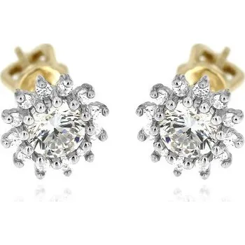 Náušnice Zlatnictví U Kostela Zlaté náušnice bílé kytičky 2230b 713887945