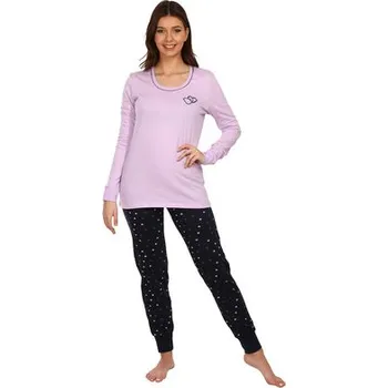 Pánské pyžamo Pleas Dámské pyžamo dlouhé lila XL (178652-820-044)