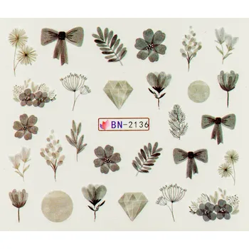 Lak na nehty BIO NAILS Vodolepka BN-2136 mašle a květy