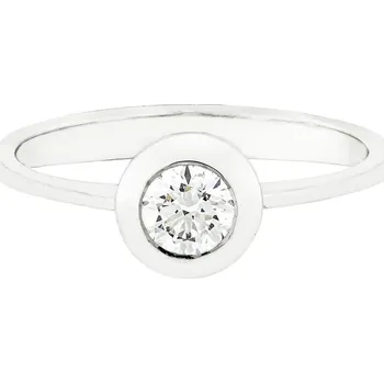 Prsten Zásnubní prsten z bílého zlata s diamantem 13ZP2200214