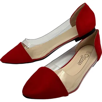 Dámské baleríny Gogo Dámské červené baleríny 02 Barva: Červená, Velikost: 37