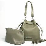Střední zelená kabelka (sak) do ruky, na rameno + etue David Jones CM6410