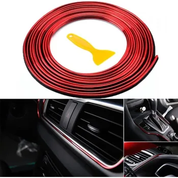 Dekorační ozdobná páska do auta, 5m červená