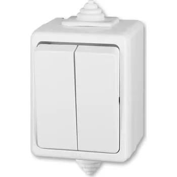 vypínač ABB Praktik 3553-52929 B Přepínač střídavý dvojitý,řazení 6+6,IP44