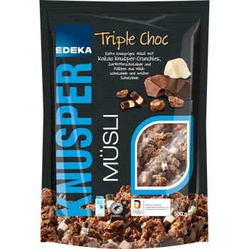 EDEKA Premium müsli s kousky čokolády 500g - originál z Německa