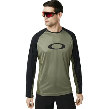 cyklistický dres Pánský cyklistický dres Oakley MTB LS Tech Tee - Beetle vel. M