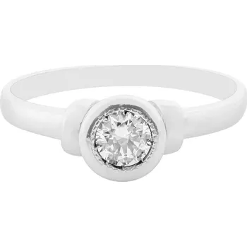 Prsten Zásnubní prsten z bílého zlata s diamantem 22320122502