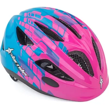 Cyklistická přilba Author Star Rider neonová růžová/modrá 46-51